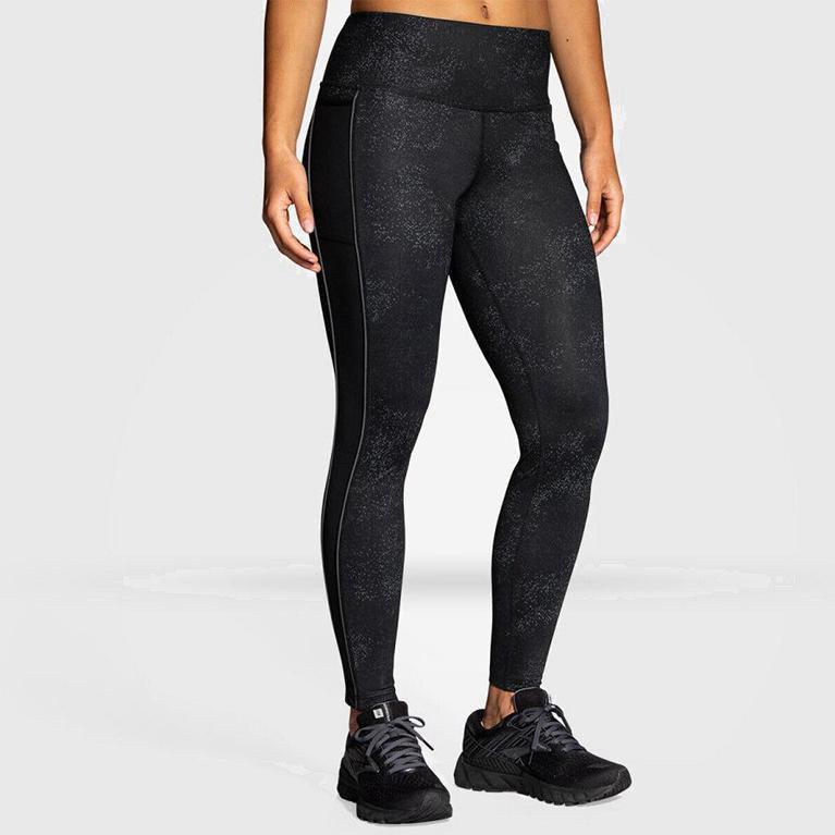 Brooks Greenlight Womens Running Leggings Ireland Grey (IVKC-38725)